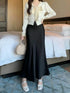 A-Line Long Satin Skirts